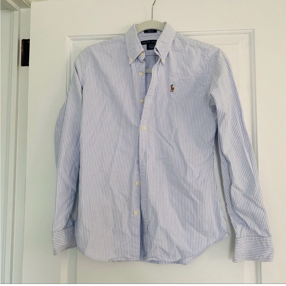Ralph Lauren Light Blue Striped Shirt
